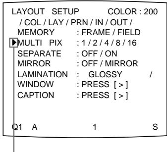 SONY UP-50 - Select the type of reduced images to be captured in memory by pressing the MULTI PICTURE button. - 4