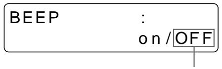SONY UP-50 - Sélectionnez l'activation des bips de confirmation et d'erreur en appuyant sur la touche ⇌ ou ⇌. - 2