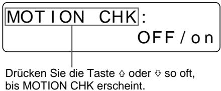 SONY UP-50 - Wählen Sie mit der Taste ↩ oder ↽ die Option MOTION CHK aus. - 2