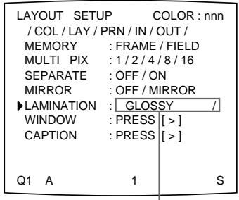 SONY UP-50 - Auswählen des Beschichtungstyps - 6