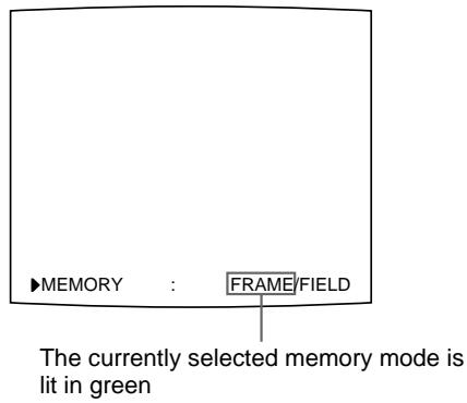 SONY UP-50 - To select the memory mode using the MEMORY FRM/FLD button - 2