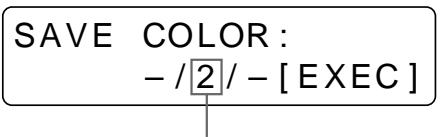 SONY UP-50 - Sélectionnez SAVE COLOR en appuyant sur la touche ♠ ou ♀. - 4