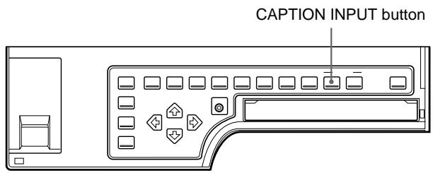 SONY UP-50 - Displaying the CAPTION Menu - 1