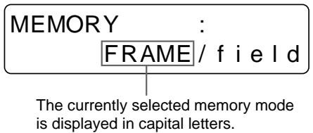 SONY UP-50 - To select the memory mode using the MEMORY FRM/FLD button - 3