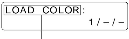SONY UP-50 - Wählen Sie mit der Taste ↗ oder ↘ die Option LOAD COLOR aus. - 2