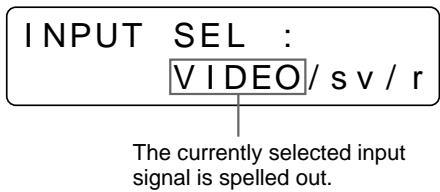SONY UP-50 - Selecting the input signal by using the INPUT SELECT button - 6