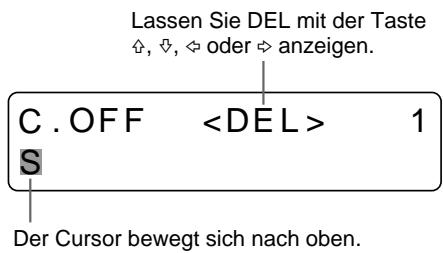 SONY UP-50 - Wenn Sie im Beispiel oben ein falsches Zeichen eingegeben haben - 2