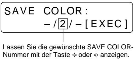 SONY UP-50 - Wählen Sie mit der Taste ↗ oder ↘ die Option SAVE COLOR aus. - 4
