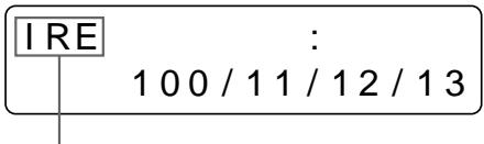 SONY UP-50 - Select IRE by pressing the ↑ or ↓ button. - 2