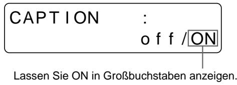 SONY UP-50 - Wählen Sie ON aus. - 2