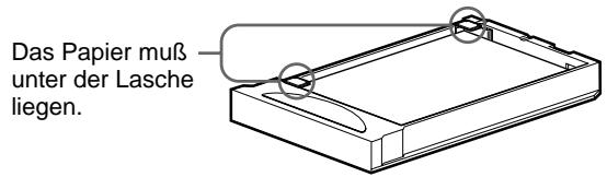 SONY UP-50 - Legen Sie das Papier korrekt ins Papierfach ein. - 1