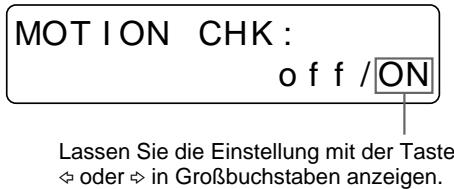 SONY UP-50 - Wählen Sie die gewünschte Einstellung mit der Taste ⇌ oder ⇒ aus. - 2