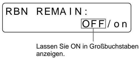 SONY UP-50 - Wählen Sie ON aus. - 2