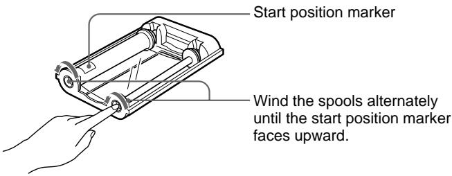 SONY UP-50 - Remove any slack from the ink ribbon. - 1
