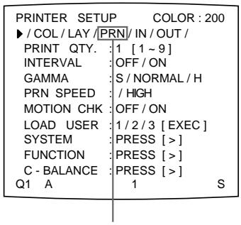 SONY UP-50 - Définition du nombre de tirages dans le menu - 2
