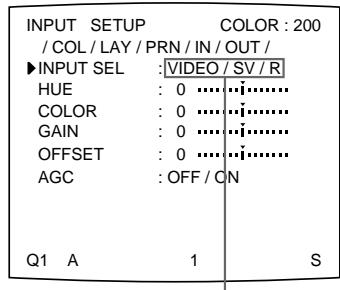 SONY UP-51MDP - Selection du signal d'entrée sur le menu - 4