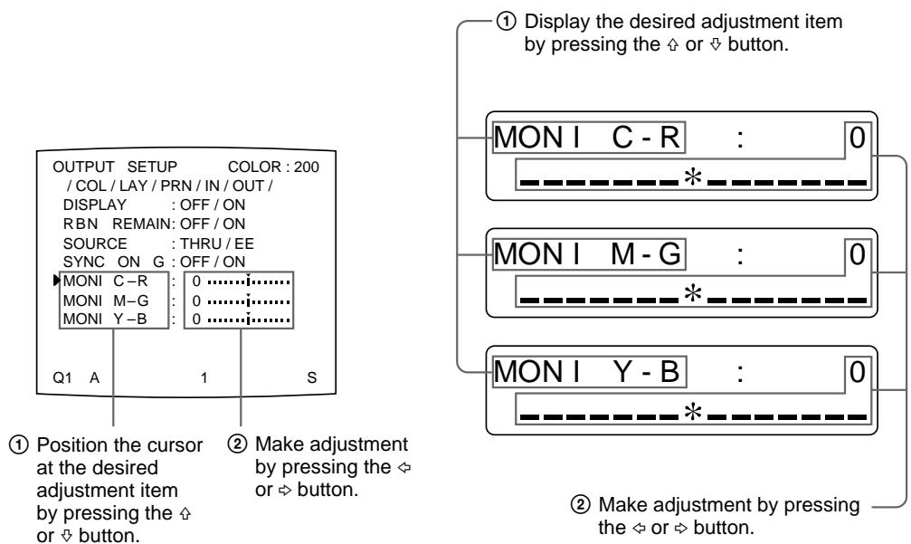 SONY UP-51MDP - Adjust the monitor while comparing the printout with the image on the monitor. - 1