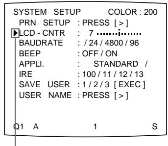 SONY UP-51MDP - Select LCD-CNTR by pressing the  or button. - 1