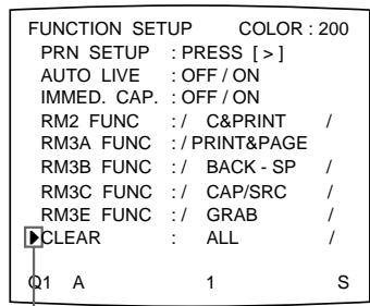 SONY UP-51MDP - Sélectionnez CLEAR en appuyant sur la touche ou  . - 1