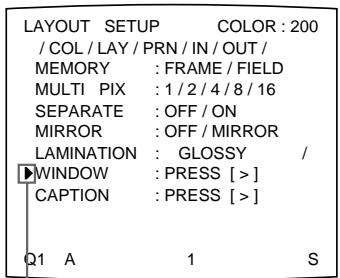 SONY UP-51MDP - Sélectionnez WINDOW en appuyant sur la touche ou  . - 1
