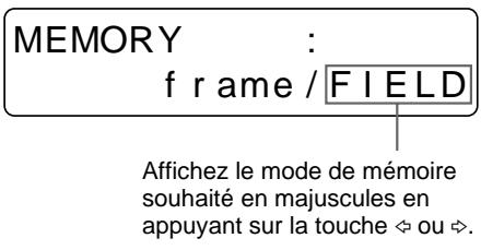 SONY UP-51MDP - Pour sélectionner le mode de mémoire sur le menu - 7