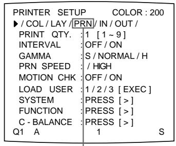 SONY UP-51MDP - So wahlen Sie die Einstellung über das Menu aus - 2