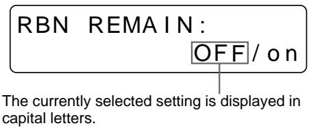 SONY UP-51MDP - Press the RIBBON REMAIN button. - 2