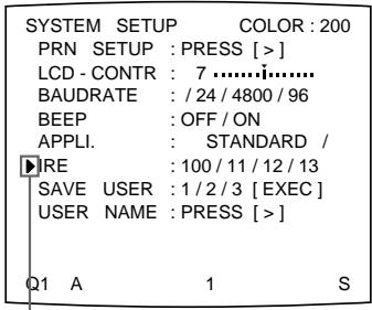 SONY UP-51MDP - Select IRE by pressing the  or  button. - 1