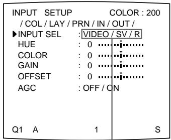 SONY UP-51MDP - Selecting the input signal on the menu - 5