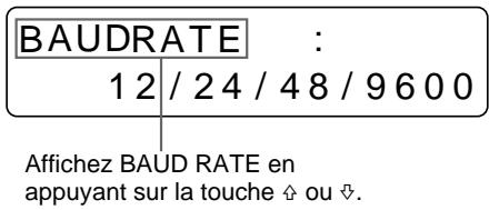SONY UP-51MDP - Réglage du début en bauds pour la communication avec l'ordinateur - 3
