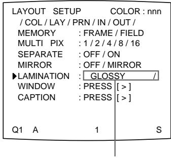 SONY UP-51MDP - Sélection du mode de laminage - 6