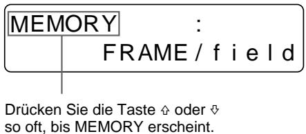 SONY UP-51MDP - So wahlen Sie den Speichermodus über das Menu aus - 5