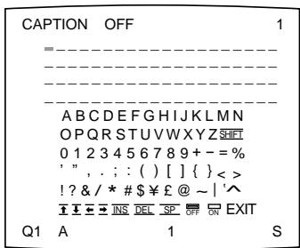 SONY UP-51MDP - Displaying the CAPTION Menu - 2