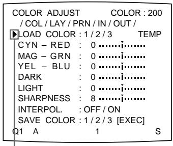 SONY UP-51MDP - Select LOAD COLOR by pressing the  or  button. - 1