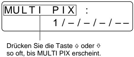 SONY UP-51MDP - So wahlen Sie den Ausdrucktyp für die zu speichernden verkleinerten Bilder über das Menu aus - 5