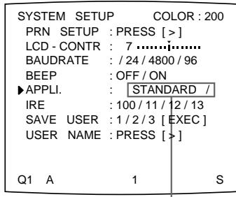 SONY UP-51MDP - Select the desired application mode by pressing the  or  button. - 1