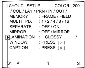 SONY UP-51MDP - Selecting the Lamination Pattern - 4