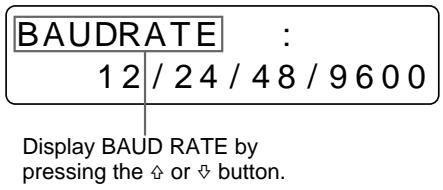 SONY UP-51MDP - Setting the Baud Rate for Computer Communication - 3