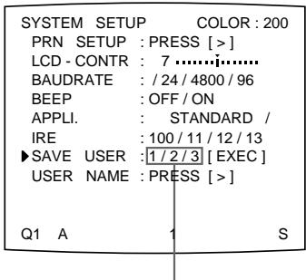 SONY UP-51MDP - Speichern von Benutzerdefinitionen - 8