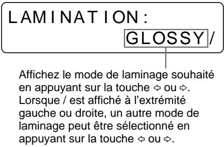 SONY UP-51MDP - Sélection du mode de laminage - 7