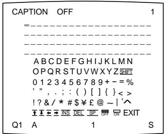 SONY UP-51MDU - Affichage du menu CAPTION - 2