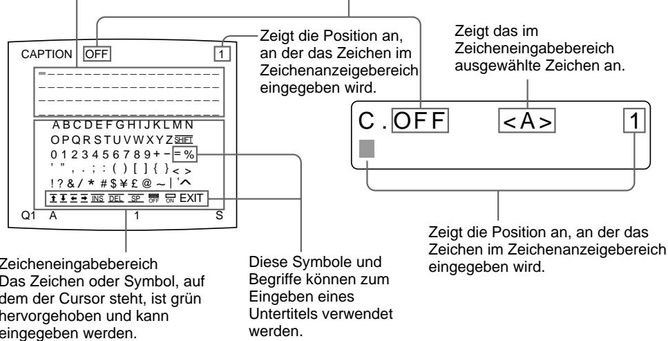 SONY UP-51MDU - Das Menu CAPTION - 1