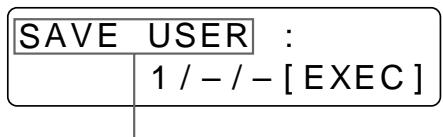 SONY UP-51MDU - Appuyez sur la touche  Le menu USER NAME apparait. - 4