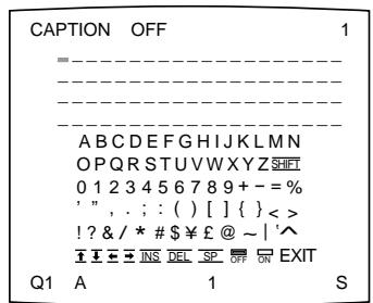 SONY UP-51MDU - Aufrufen des MenüS CAPTION - 2