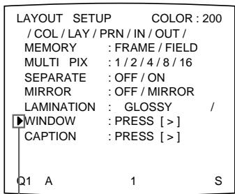SONY UP-51MDU - Wahlen Sie mit der Taste  oder  die Option WINDOW aus. - 1