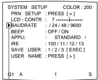 SONY UP-51MDU - Réglage du début en bauds pour la communication avec l'ordinateur - 2