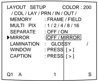 SONY UP-51MDU - Spécifiez si les images saisies doivent être returnées ou non. - 1