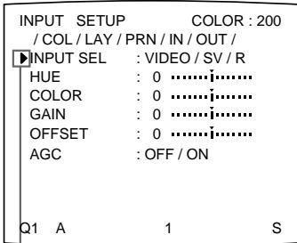 SONY UP-51MDU - Selecting the input signal on the menu - 3