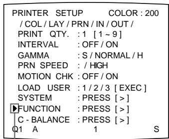 SONY UP-51MDU - Select FUNCTION by pressing the  or button. - 1