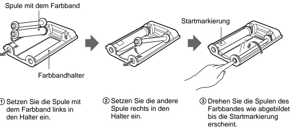 SONY UP-51MDU - Legen Sie das Farbband in den Farbbandhalter ein. - 1